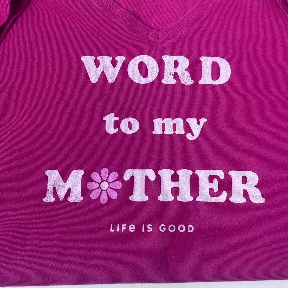 Life Is Good Women's Crusher 100% Cotton V-Neck Tee Shirt Size XL; Mom Themed - Picture 6 of 11